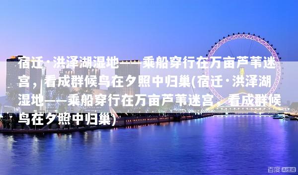宿迁·洪泽湖湿地——乘船穿行在万亩芦苇迷宫，看成群候鸟在夕照中归巢(宿迁·洪泽湖湿地——乘船穿行在万亩芦苇迷宫，看成群候鸟在夕照中归巢)