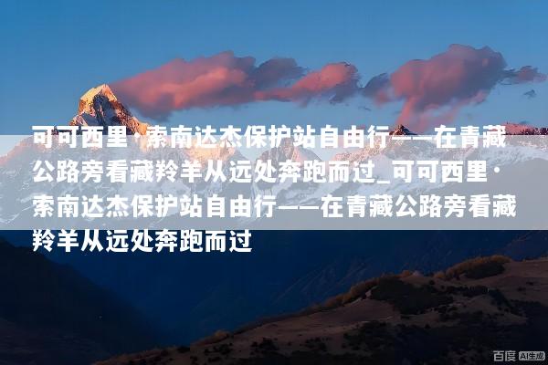 可可西里·索南达杰保护站自由行——在青藏公路旁看藏羚羊从远处奔跑而过_可可西里·索南达杰保护站自由行——在青藏公路旁看藏羚羊从远处奔跑而过