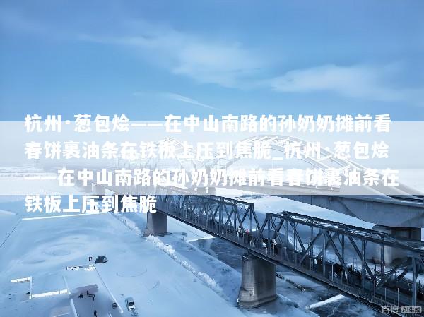 杭州·葱包烩——在中山南路的孙奶奶摊前看春饼裹油条在铁板上压到焦脆_杭州·葱包烩——在中山南路的孙奶奶摊前看春饼裹油条在铁板上压到焦脆